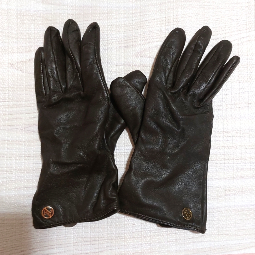 Adrienne Vitadinni Gloves Leather Brown S
